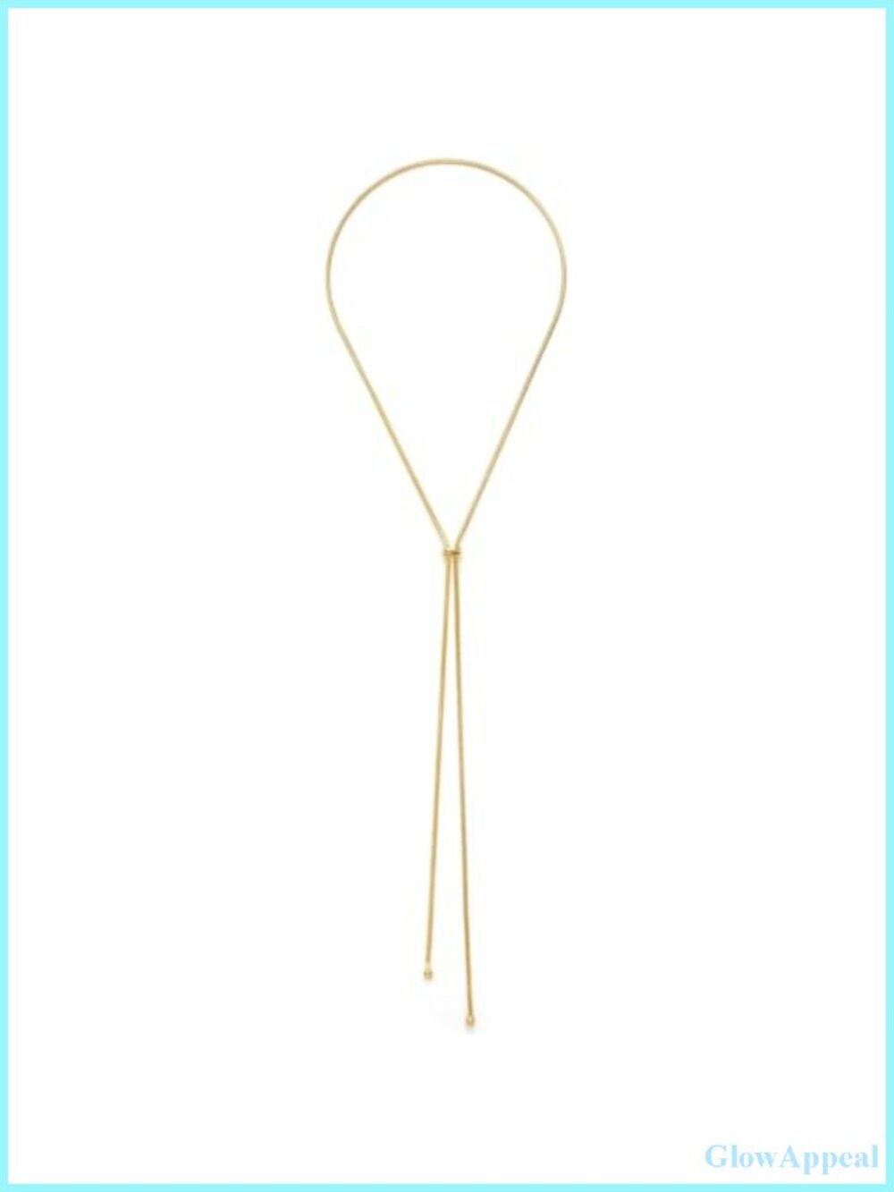 Extra Long Y Necklace Adjustable Lariat Snake Chain Gold Plated 47 Inch